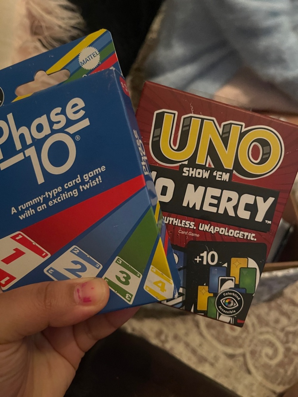 Mattel UNO Show 'Em No Mercy & Phase 10 Card Game Duo -